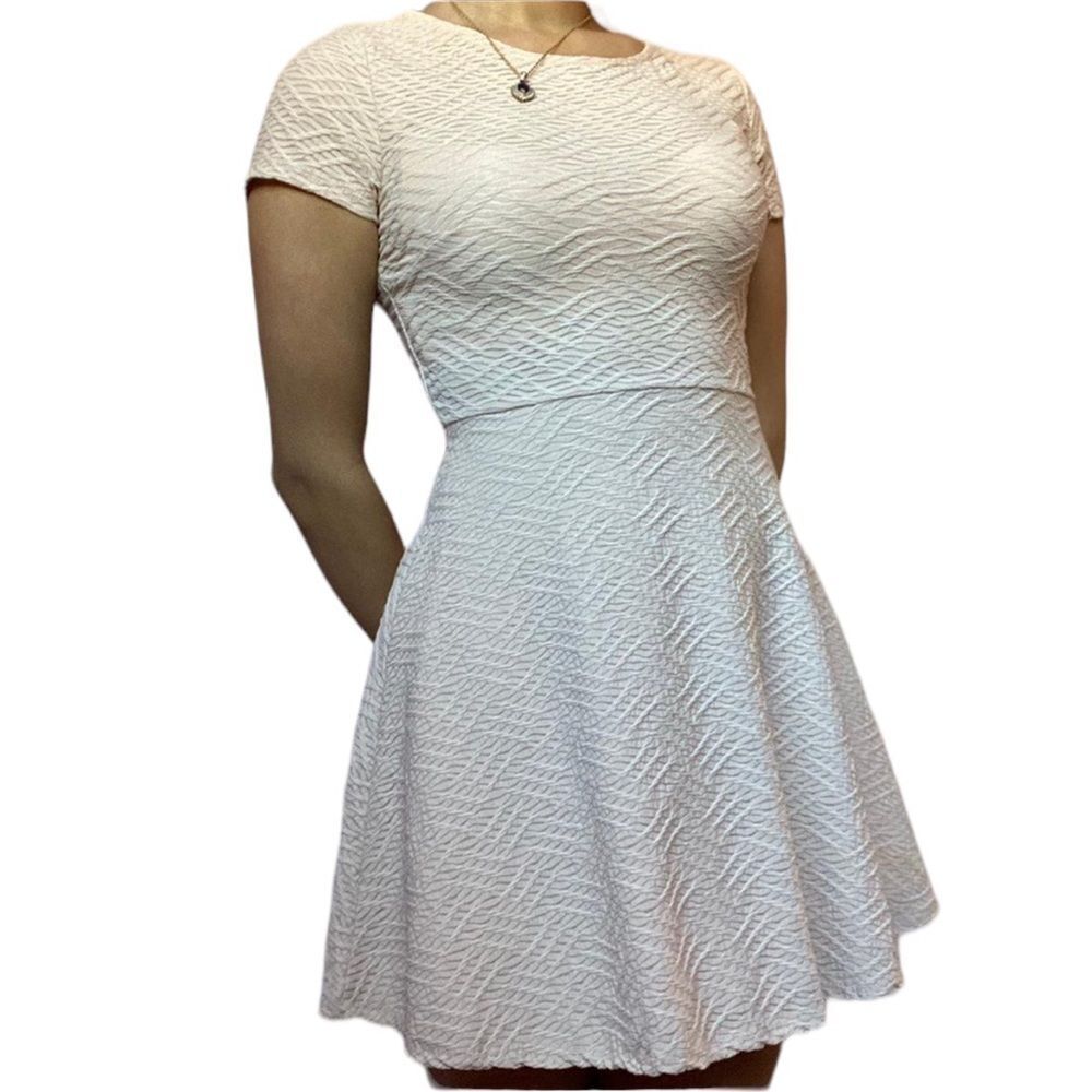 Sharagano Knit Mesh Fit and Flare Dress Sz 6
